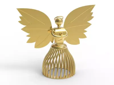 Angel Christmas Ornament 3D print model
