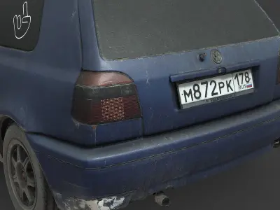 Volkswagen Golf 3 RAW Scan 3D model