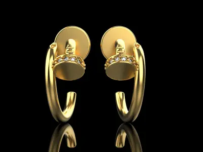 Nail Earrings 11369 3D print model