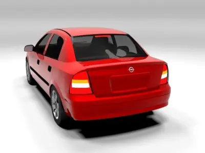 OPEL ASTRA G 4 DOOR LOWPOLY Low-poly 3D model