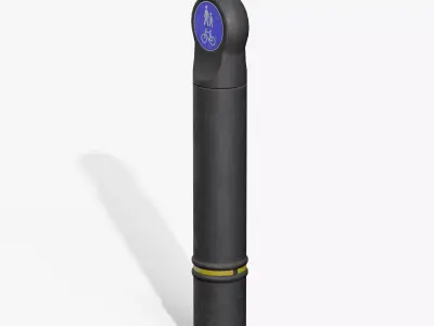 Traffic Bollard B Low-poly 3D model