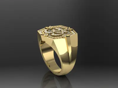 OM RING 3D print model