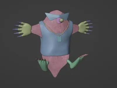 Mole - Game-ready character Low-poly 3D model