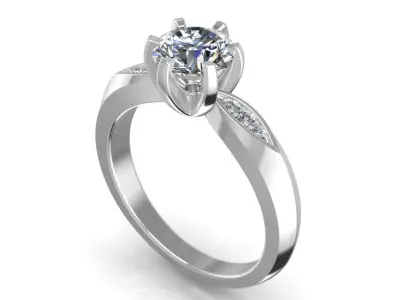 Engagement Ring  STL File Format ready For 3D Printing - CC57 3D print model