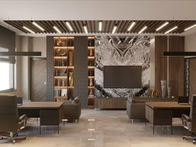 Modern Office Interior 3D model