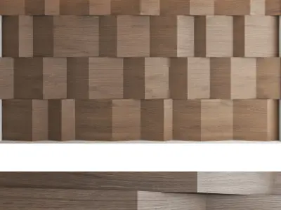 Decorative wall panels set 26 3D model