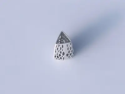 Vase triangle with organic lattice 2 3D print model