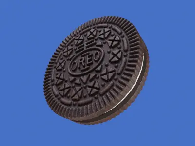 Oreo cookie Low-poly 3D model