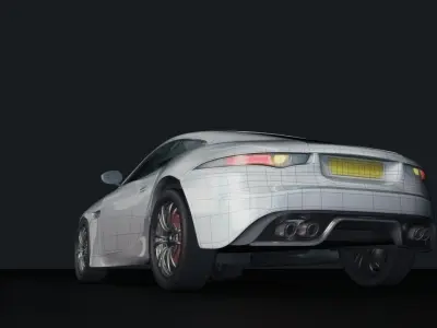 Jaguar sports car 3D model