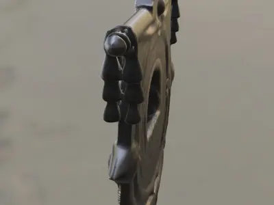 Medieval Warrior Wall Emblem Low-poly 3D model