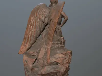 woman statue 1 Low-poly 3D model