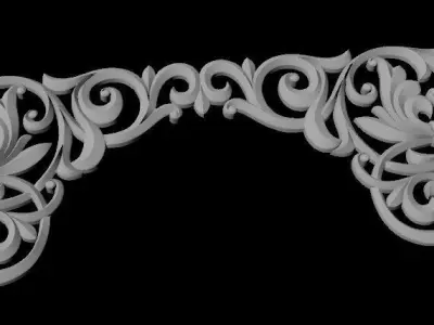 Central decor ornament for furniture 3D model 240