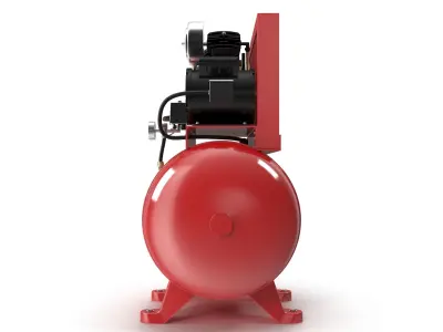 SO Air Compressor Stationary 40 gallon Single Phase Low-poly 3D model