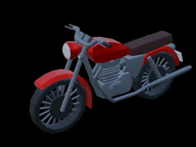 Motorcycle Low-poly 3D model by hikkigami890 - Low-poly