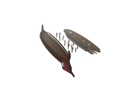 Ship Boat ROPE Trirreme Battle Trirremebattleship Ship 3D print model