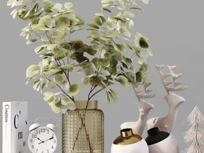 Decorative Set 225 Low-poly 3D model