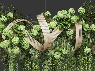 Reception with Natural elements  3D model