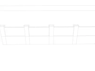 Low Poly Brick Wall Low-poly 3D model