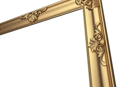 Classic Frame and Mirror 057 Low-poly 3D model