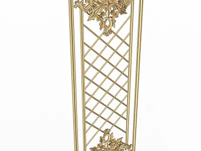 Boiserie Carved Decoration Panel 018 Low-poly 3D model