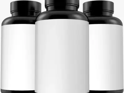 Supplement Bottle 3D Model  3D model