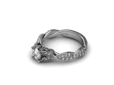 Vintage Engagement Ring 3D print model
