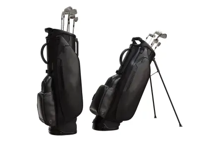 Golf Bag Vessel Player IV Pro Black Low-poly 3D model