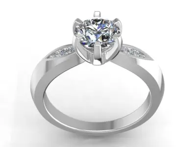 Engagement Ring  STL File Format ready For 3D Printing - CC57 3D print model