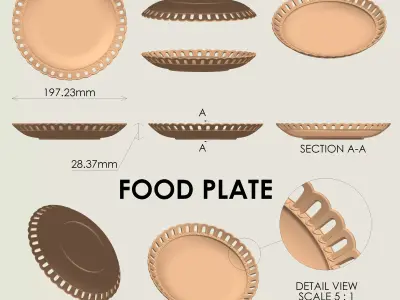 Food Plate 3D print model