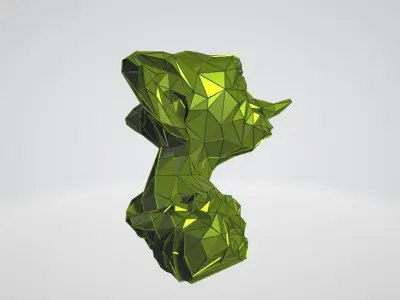 Dobby bust Harry Potter WIREFRAME VORONOI WIREMESH MESH 3D print model