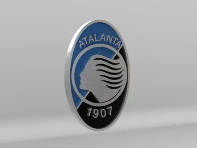Atalanta Football Team Logo 3D model