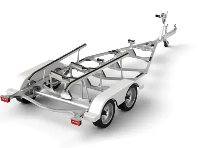 Boat Trailer 01 3D model