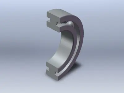 6007 Ball Bearing 3D model