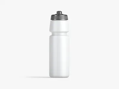 Plastic Sport Bottle - water botle with cap Low-poly 3D model