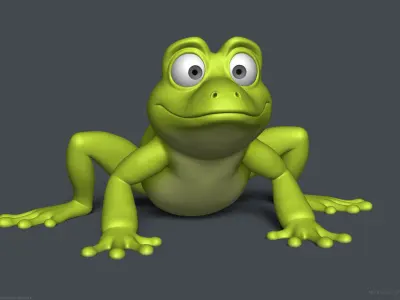 Stylized Cartoon Frog 3D model