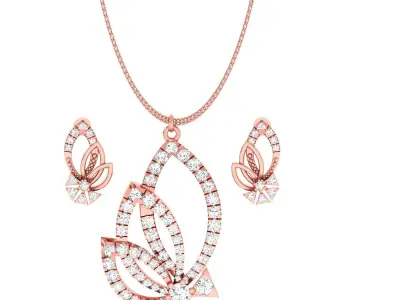 Pendant Earrings combo - 1160 3D print model