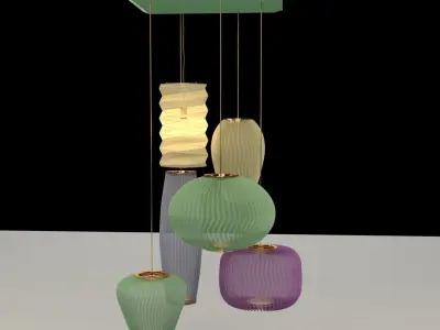 Chinese paper lantern  3D model