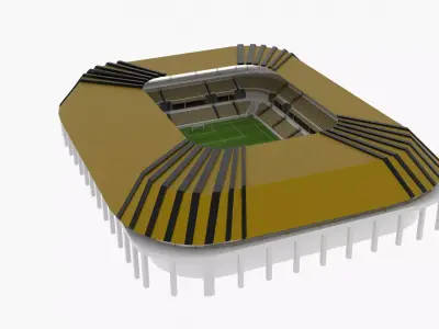 Football Stadium Low-poly 3D model 44