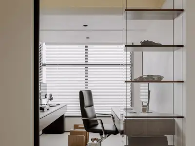Modern living room dining room interior scenes 477 3D model