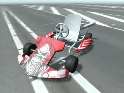 Go Kart Car Pack for Mobile Games Unity3d Low-poly 3D model