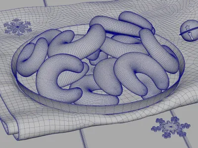 Cookies Vanillekipferl 3D model