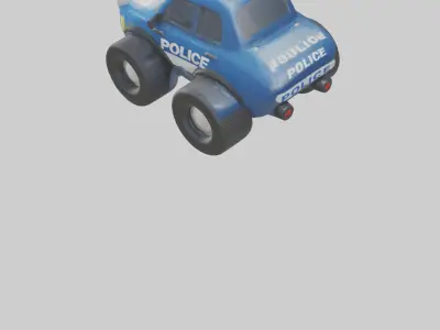 Cartoon Police Car model 3D model