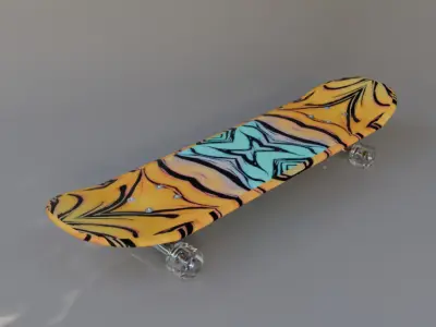 skateboard 3D model