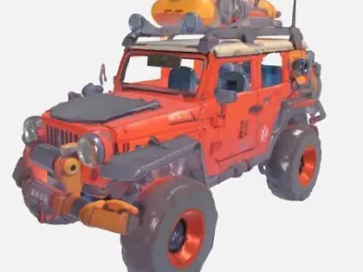 Futuristic Off-Road Vehicle  3D print model