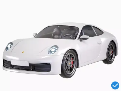 Porshe Carrera 911 PBR Low-poly 3D model