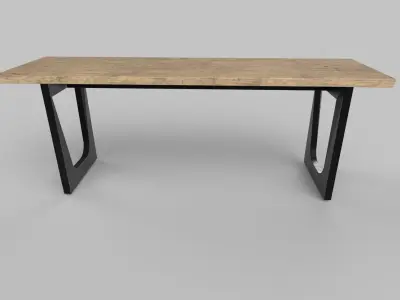 table Low-poly 3D model