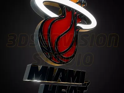 Miami Heat logo - Cinematic - 3D print 3D model