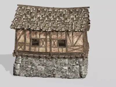 Thatch Hut House 09 For Games and Films 3D Model Low-poly 3D model