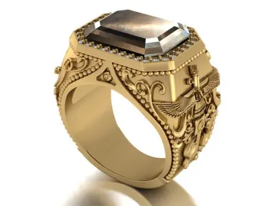 classic men ring 3D print model