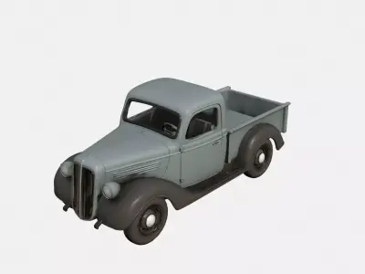 1935 Vintage Pickup Truck Model Early Classic Utility Vehicle 3D model